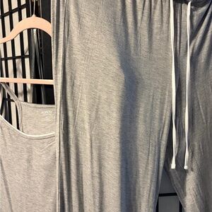 ADAY Gray Lounge Set with Tank and Drawstring Pants